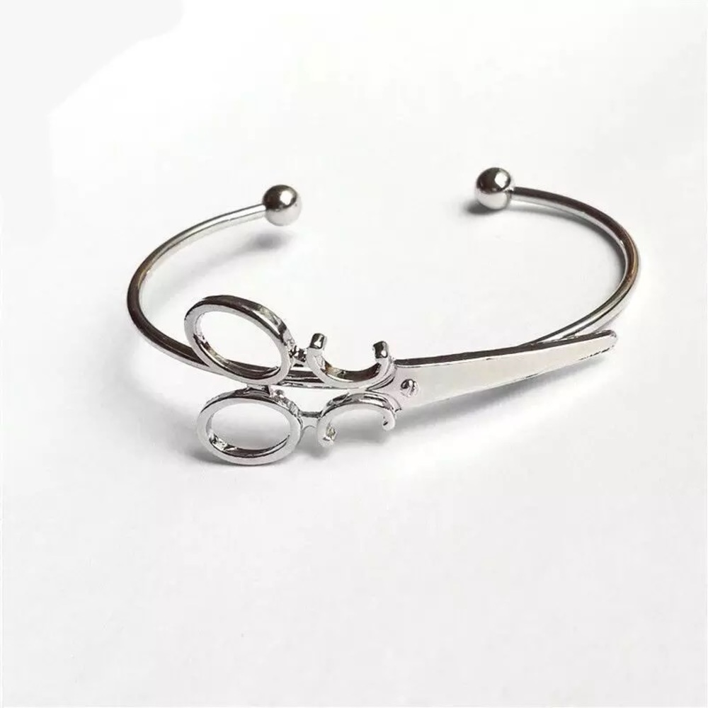 Decorative Scissor Bracelet Bangle Cuff - Picture 10 of 16